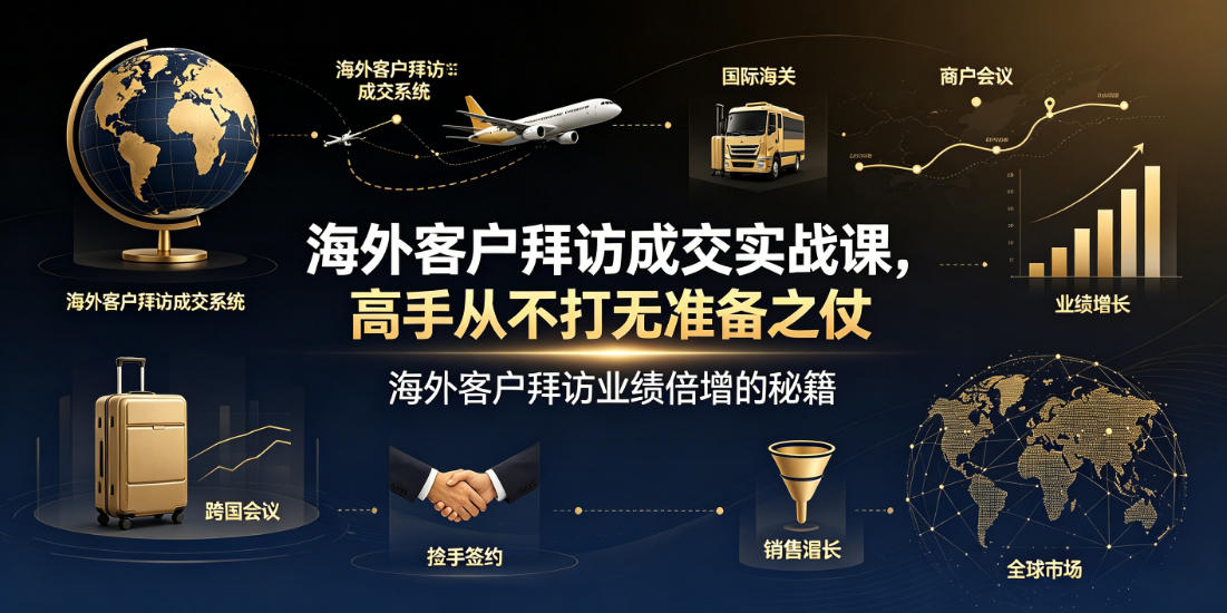海外客户拜访成交实战课,高手从不打无准备之仗,海外客户拜访业绩倍增的秘籍-52项目站